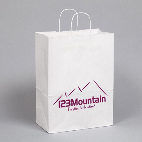 White Kraft Paper Custom PRINTED Sh